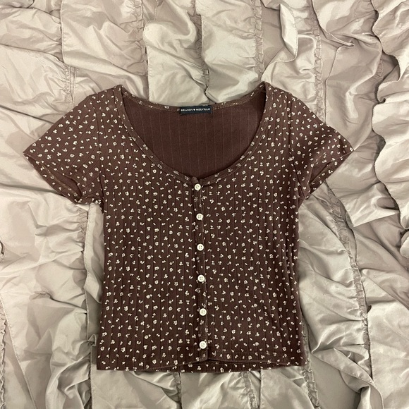 brandy melville brown zelly top - Picture 1 of 5